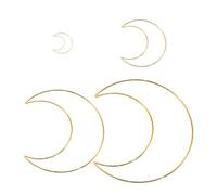 HOMOBABE 12 Pièces Cerceaux en Fer Doré Forme Lune pour Attrape-rêves, Fournitures DIY Artisanat, Matériau Solide pour Guirlandes et Décorations Murales