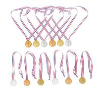 HOMOBABE 12 pièces Médaille Plastique pour Garçon Fille Lot de Médailles de Football Dorées Argentées et Bronzes Polyvalentes pour Fêtes Événements et Jeux Garçon Fille