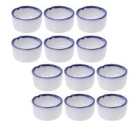 HOMOBABE 12pcs Mini Coupelle en Céramique Bleue pour Reptiles et Arachnides, Distributeur d'eau Polyvalent pour Terrarium et Aquarium, Petit Bol Adapté aux Petits Reptiles