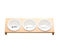 HOMOBABE 1ensemble Surélevé pour Animaux Écuelle Céramique avec Support Gamelle Pratique pour Chiens Et Chats pour Alimentation Confortable Et Anti-vomissements