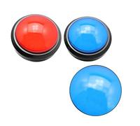 HOMOBABE 2 pièces Boutons de Électroniques avec Lampe Digital à Gros Boutons Rouge Bleu sans Pile pour Jeux de Compétition