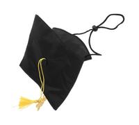 HOMOBABE 2 Pièces Chapeau De Baccalauréat Casquettes De Chien Chapeau d'anniversaire Animal De Compagnie Gland Cat De Capuchon De Graduation Graduation Animaux De Compagnie Cap Chiffon Noir