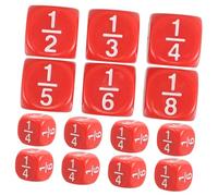 HOMOBABE 20 Pièces Dés à Fractions Garçon Fille Formes Multi Facettes avec Coins Arrondis pour Enseignement des Mathématiques Activités Classe et Apprentissage à Sécurisés et