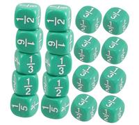 HOMOBABE 20 Pièces Dés Fraction Arrondis Multi Facettes pour Garçon Fille Outils Pédagogiques pour Apprentissage des Mathématiques Maison et Classe Jeux Interactifs et Activités Éducatives