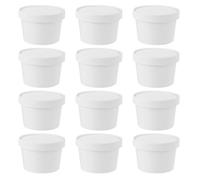 HOMOBABE 20ensembles Paper Ice Bowls With Lids Disposable Yogurt And Dessert Cups For Cold Snacks Lightweight And Practical Packaging For Summer Use