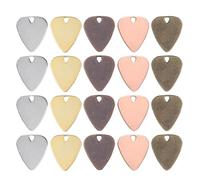 HOMOBABE 20pièces Médiators Guitare Alliage Métal Accessoires pour Guitare Électrique Légers Durables et Décoratifs Couleur Aléatoire