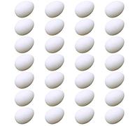 HOMOBABE 28 Faux Œufs de Pigeon pour Incubation 3,8 X 2,8 Cm, en Plastique Solide, Lot de 28 Pièces, Œufs Factices Réalistes pour Domestiquer Pigeons et Améliorer Conditions, Accessoires