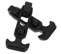 HOMOBABE 2pcs Loquets de Boîte à Outils en Caoutchouc Noir Amortisseur Élastique, Acier Inoxydable, Résistance à L'usure, pour Coffre à Outils et Capot Moteur