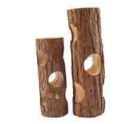 HOMOBABE 2pièces Petits Jouets Bois pour Hamster De Tubes Creux Jouets Naturels pour Rongeurs pour Mastiquer Et Amuser Toute Sécurité