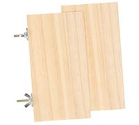 HOMOBABE 2pièces Plateforme Rectangulaire Bois pour Oiseaux De Supports Intéressants pour Perruches Et Petits Oiseaux Accessoire De Cage Durable Et Résistant