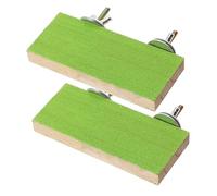 HOMOBABE 2pièces Rectangulaires pour Oiseaux De Supports Intéressants pour Perroquets Accessoires De Cage à Oiseaux Dimension Vert