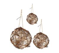 HOMOBABE 3 Pièces Matériaux de Nidification pour Oiseaux Forme de Globe Accessoires DIY pour Hummingbirds et Autres Oiseaux Encourage Activité Aviaire pour Jardin Intérieur et Extérieur