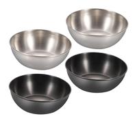 HOMOBABE 4 pièces Lot de Coupelles à Sauce Acier Inoxydable Doré Bols à Trempette Robustes pour Condiments Apéritifs et Sauces Soja pour Usage Domestique et
