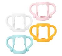 HOMOBABE 4pièces Lot De Poignées De Transport Silicone Pour Biberons Conçues Pour Aider Garçon Fille à Développer Préhension Et Faciliter La Transition Du Biberon Au Gobelet