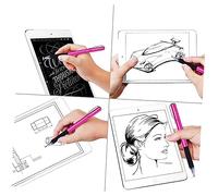 HOMOBABE 5 Pièces Capacitatifs avec Embouts de Remplacement Stylus Tactile Double Extrémité pour Écrans Tactiles Stylo de Rose avec Embouts Conducteur et Disques Silicone