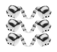 HOMOBABE 6pièces Souris Jouet pour Chat Forme De Souris Réaliste Jouet Peluche Mignon pour Chat Occupé Et Heureux