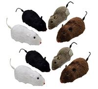 HOMOBABE 8pièces Souris à Remonter Jouets Interactifs pour Chats Jouets De Chasse Amusants pour Chats Intérieur Et Extérieur