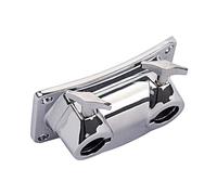 HOMOBABE Accessoire pour Tambour Double Trou Wc80 en Métal Argenté, Pince de Base Robuste et Multifonctionnelle, Facile à Transporter pour Kit de Batterie