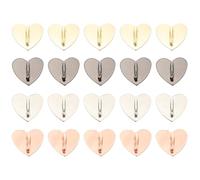 HOMOBABE Accessoires pour Coques de Téléphone Soi-même 20pcs Patchs Autocollants en Alliage Forme Cœur pour Bricolage Créatif Multi-Usage pour Passionnés D'artisanat