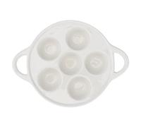HOMOBABE Assiette à Escargots en Céramique Plat à Cuisson Pratique 6 Compartiments Résistante Chaleur Ustensile Cuisine pour Servir Escargots pour Dîners