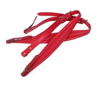 HOMOBABE Bandoulière pour Accordéon Basse en Cuir Synthétique Rouge, Réglable et Imperméable, Confort pour Musiciens en Répétition ou Scène, Lot de 2