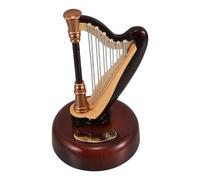 HOMOBABE Boîte à Musique Miniature en Plastique Marron de Harpe Design Élégant et Sons Mélodieux, Décoration pour Mariages et Présents