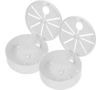 HOMOBABE Boîte de Jonction Étanche pour Vidéosurveillance 2 Pièces en Plastique Robuste Blanc, Cache-prises pour Caméras Cctv, Installation Murale Intérieure, Protection Câbles Fiable