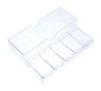 HOMOBABE Boîte Organisateur de Jetons de Mahjong 100 Pièces - Conteneur Transparent Compartiments pour Poker et Jeux de Société en Déplacement