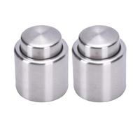 HOMOBABE Bouchons à Vin en Acier Inoxydable Argenté 2pcs, Scellant Hermétique Facile à Utiliser pour Garder le Vin Frais, pour Pique-niques et Fêtes Entre Amis