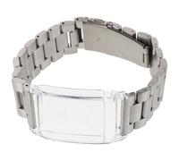 HOMOBABE Bracelet de Montre en Métal Argenté Libération Rapide, Confortable et Protection Complète, Usage Quotidien Féminin et Masculin