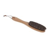 HOMOBABE Brosse à Dépoussiérer en Crin de Cheval avec Manche en Bois Brosse à Manteau Douce pour Toilettage Chevaux pour Tapis et Meubles Légère et Portable Usage Extérieur