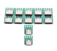HOMOBABE Carte de Connecteurs USB-c Femelle 12 Pièces 3.1 à Monter Soi-même Carte PCB Convertisseur pour Transmission Rapide de Données, Compatible Câbles USB Type-c, Module Polyvalent
