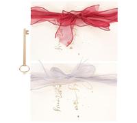 HOMOBABE Cartes de Vœux pour Mariage 2pcs Design Délicat en Papier et Fil Nacré, Pratiques pour Banquets de Mariage et Ambiance Romantique Élégante