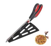 HOMOBABE Ciseaux à Pizza Rouge, Ustensile Cuisine Pratique avec Spatule Détachable Multifonction en Acier Inoxydable Léger pour Couper et Servir les Tartes