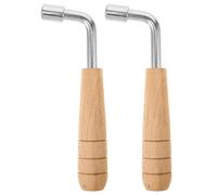 HOMOBABE accordage et Tige Hexagonale 7.0 2pcs pour Harpe Lyre avec Poignée Bois Ergonomique en Acier Inoxydable pour Instruments à