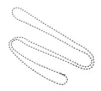 HOMOBABE Collier en Acier Inoxydable 27 Chaîne de Plaque d'Identité 2,4 MM pour Bricolage Solide et Pratique pour Animaux de Compagnie