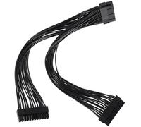 HOMOBABE Cordon d'alimentation Synchrone Adaptateur Double Alimentation à 24 en Cuivre Bleu Rallonge pour Alimentation PC Compatible Cartes Mères 20 et 24