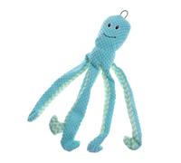 HOMOBABE Couineur Divertissement et Mastication Pieuvre Verte pour Chien en Peluche Interactif Solide pour Molaires pour Animaux de Compagnie