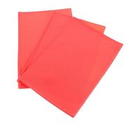 HOMOBABE Décoration Miniature de Tuiles de Toit Structure Simple et Solide à Motif Écaille de Poisson Rouge en Plastique, Lot de 3 Pièces pour Décor de Table ou Aménagement Paysager