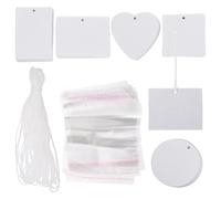 HOMOBABE Désodorisant en Feutre Blanc à Sublimation Vierge pour Voiture, sans Odeur, Sûr, Corde Élastique, pour DIY et Rafraîchissement de L'air Intérieur