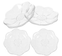 HOMOBABE Dessous de Verre en Verre Transparent 4pcs pour Tables à Manger, Sous-tasse Créatif Multifonction Prévenant les Dégâts D'eau, pour Salon de Thé et Hôtel