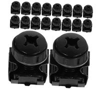 HOMOBABE Écrous Cage M6 x 16 Cm 50 Pièces pour Armoire Serveur Et Rack Informatique, Vis à Crémaillère Métalliques Noires, Fixation Robuste pour Montage en Rack Professionnel