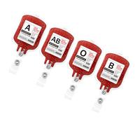 HOMOBABE Enrouleur de Badge Rétractable en Acrylique et Lot de 4 Pièces, Clip Robuste Polyvalent pour et Médecins en Milieu Professionnel