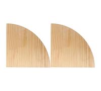 HOMOBABE Étagère Murale en Bois Khaki Secteur, Ensemble 2 Pièces, Rangement d'angle pour Décoration Murale et Organisation Quotidienne, Gain de Place Élégant