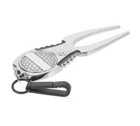HOMOBABE Fourche à Divot Golf en Alliage D’Aluminium Argenté | Marqueur de Balle Compact, Réparation de Mottes sur Parcours, Accessoires Inclus