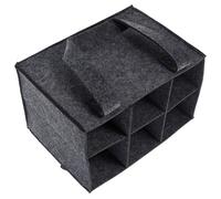 HOMOBABE Fourre-Tout en Feutre à Vin Transporteur 6 Bouteilles Épais Resistant Multi-cellules Gris Pochette à Bouteilles pour Dégustation Et Transport