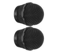 HOMOBABE Grille Métallique de Remplacement pour Tête de Microphone 2pcs Noir Design Anti-éclaboussures et Matériau Métal Solide pour Studio et Scène