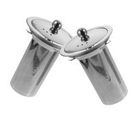 HOMOBABE Infuseur à Thé Pratique à Utiliser 2 Pièces en Acier Inoxydable Couvercle, Passoire Fine pour Thé en Vrac Filtre Résidus, Maison Bureau
