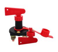 HOMOBABE Interrupteur D'isolement de Batterie 300a pour Camping-car et Véhicules Hors-piste, Commutateur Étanche Rouge avec Clé, Plastique et Cuivre, Design à Deux Trous