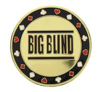 HOMOBABE Jetons de Poker Métal 4 CM Bouton Revendeur Double Face Accessoire pour Joueurs de Poker et Tournois Finition Soignée